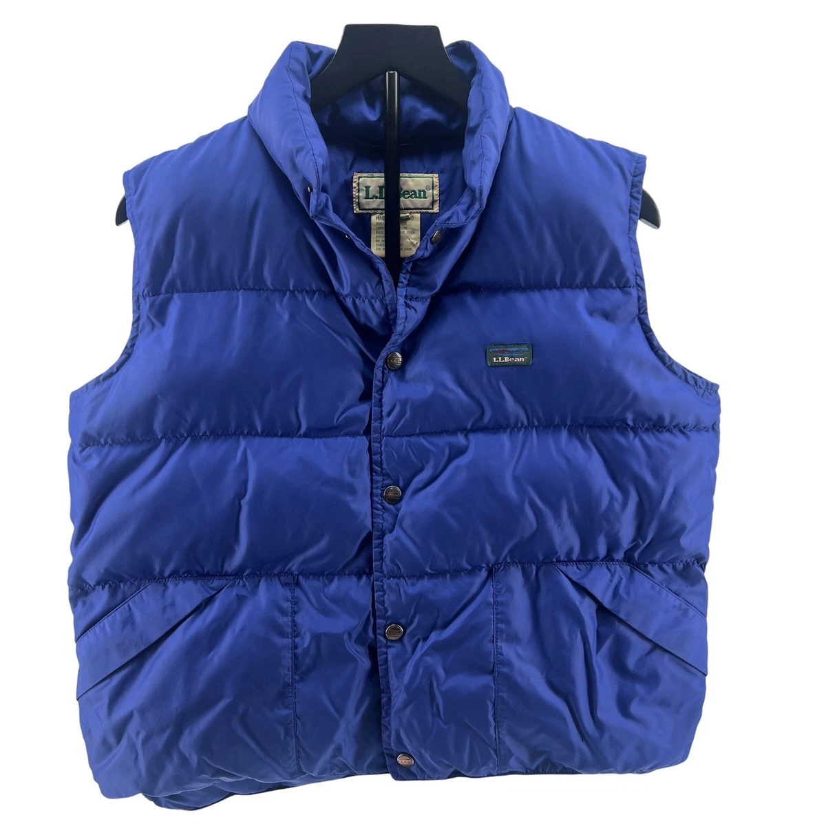 名作　80s llbean down vest navy made in USA Navy LL Bean Puffer Down Vest – NOIROHIO VINTAGE