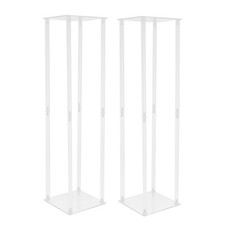 2PCS 39" Acrylic Flower Stand Column Vase Centerpieces Clear Wedding Decoration