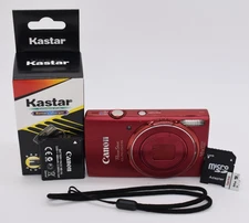 Canon PowerShot ELPH 150 IS Digital Camera Red 10x Zoom 20MP Bundle - TESTED ✅