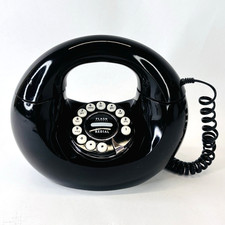 Vintage Handbag Phone Pushbutton Design and Style of the 60s Telephone Black