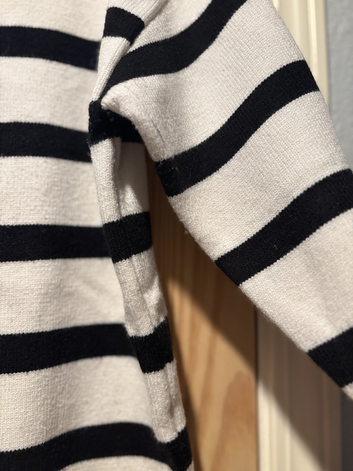 French Connection Essentials White and Black Stri… - image 3