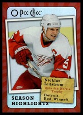 2007-08 O-Pee-Chee Season Highlights Nicklas Lidstrom -- Detroit Red Wings #SH19