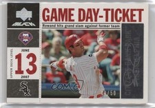 2007 Upper Deck Black Game-Day Ticket Auto 48/50 Aaron Rowand #GD-AR Auto 7i6