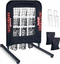 Heavy-Duty 9 Hole Pitching Net with Strike Zone, Baseball/Softball Pitching Targ