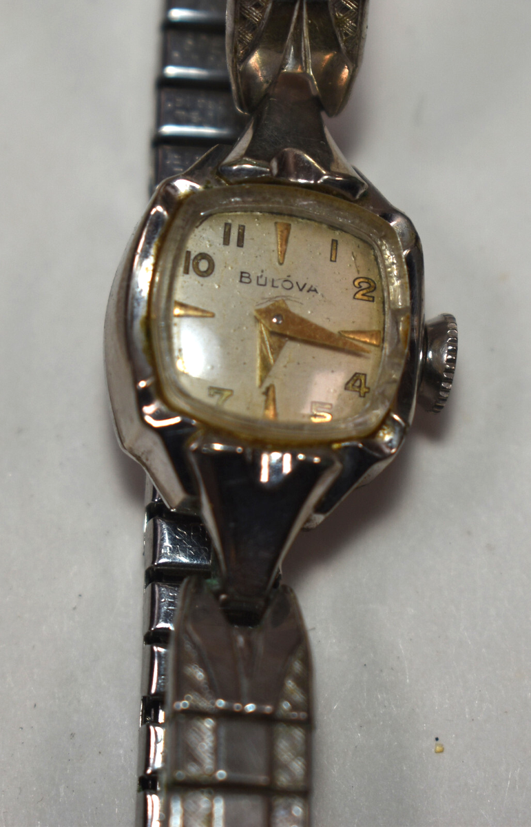 Vintage Bulova L4 10K RGP ROLLED GOLD Ladies Cocktail Wrist Watch