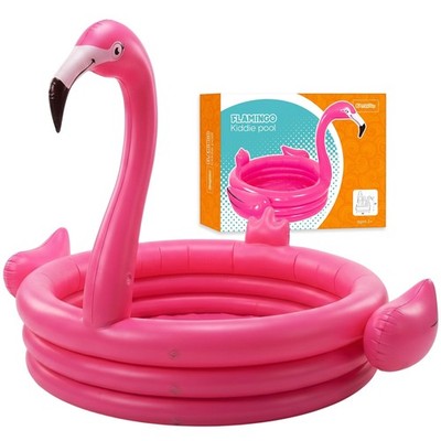 Pink Flamingo Kiddie Pool 48  Inflatables for Kids Holds 65 Gallons
