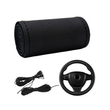 Car Steering Wheel Cover, Anti-Slip Stitch on Wrap Steering Wheel Protector for