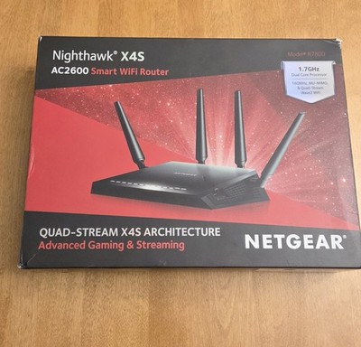 NETGEAR Nighthawk X4S AC2600 Dual-Band WiFi Router R7800 4-Port Gigabit