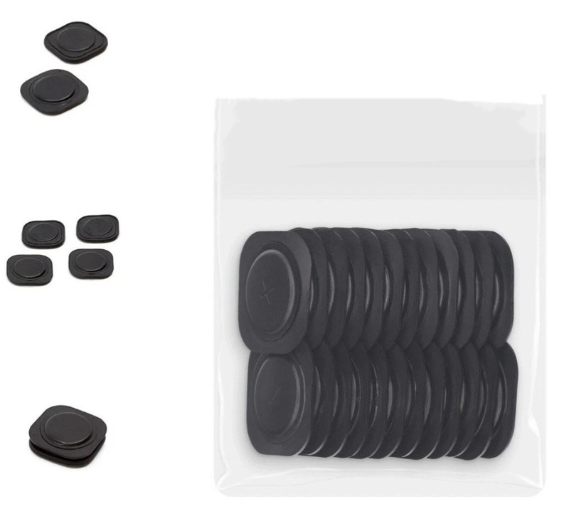 Driz Sew-On Magnetic Square Plastic Black Snaps Fasteners （set of 12pcs)