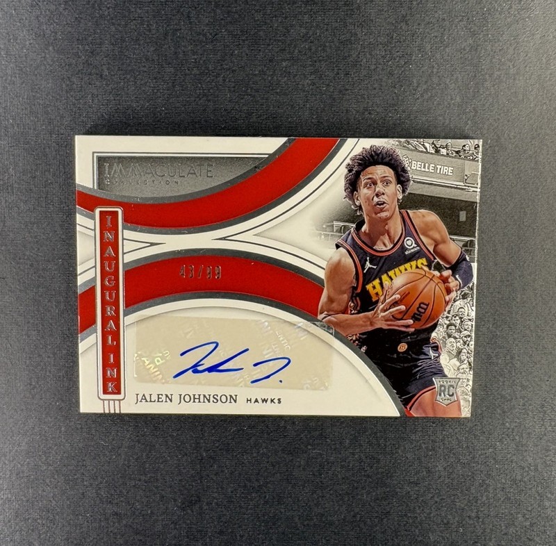 2021-22 Immaculate Inaugural Ink Jalen Johnson RC ROOKIE AUTO - HAWKS