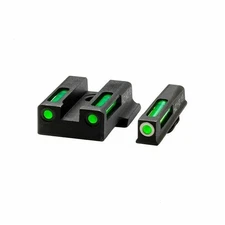 Hiviz Litewave H3 Tritium/Litepipe Sight Set Steel Housing Matte Black - EZN321