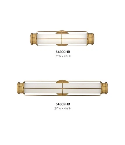 Hinkley Saylor 24" Wide Heritage Brass LED Bath Light - Picture 6 of 10