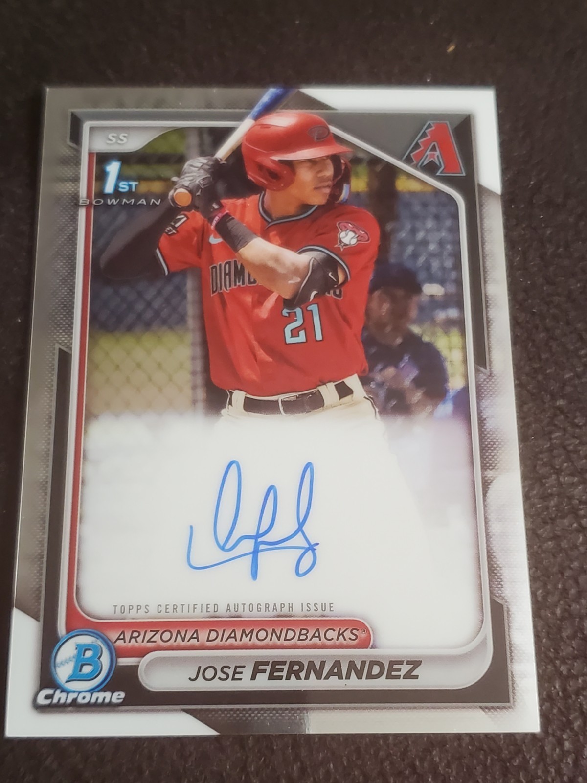 2024 Bowman Chrome #CPA-JF Jose Fernandez Prospect Auto Arizona Diamondbacks
