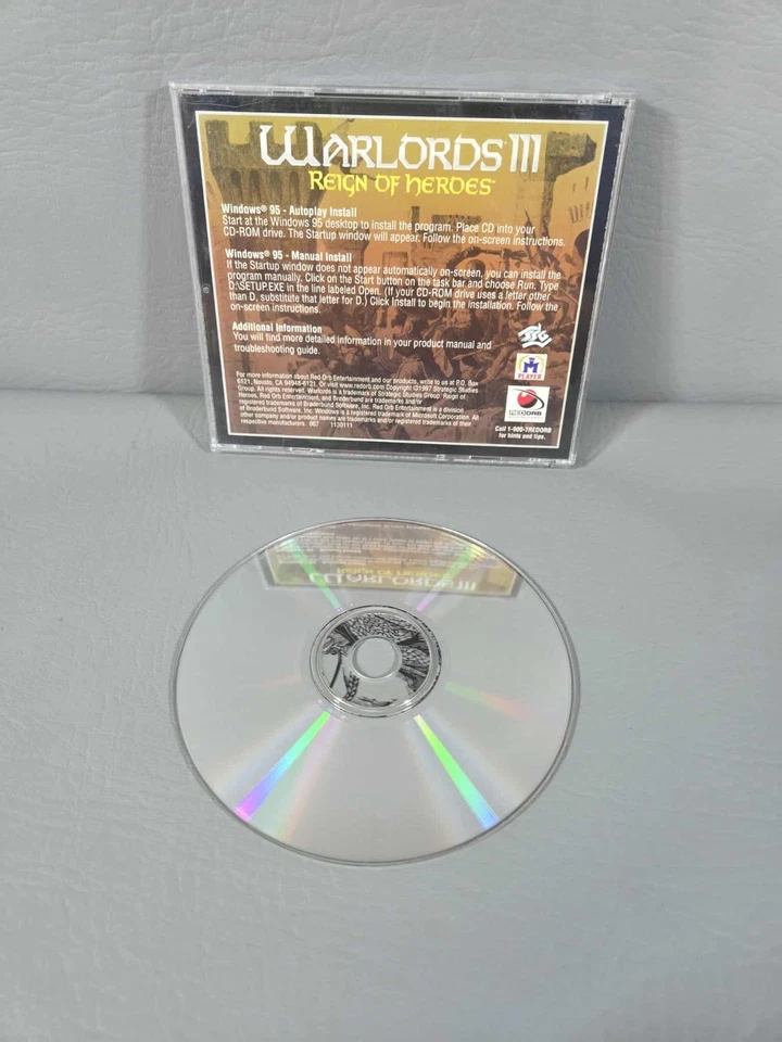 Warlords III Reign of Heroes PC CD ROM Windows Disc No Manual Vintage 1997 - Image 3 of 4