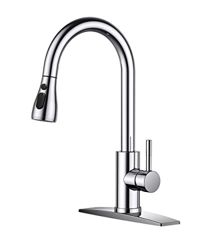 With Pull Down Sprayer, High Arc Single Handle Chrome Classi