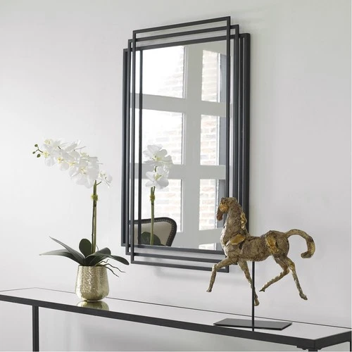 Uttermost 09768 Amherst 37 X 24 inch Matte Black Wall Mirror - Picture 6 of 6