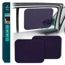 Safety 1st Cling Car Window Shades for Baby, 2 Pieces, Sun Pack of 2, Black