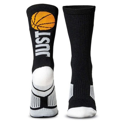 ChalkTalkSPORTS Basketball Performance Crew Socks - Just Large, Ball 