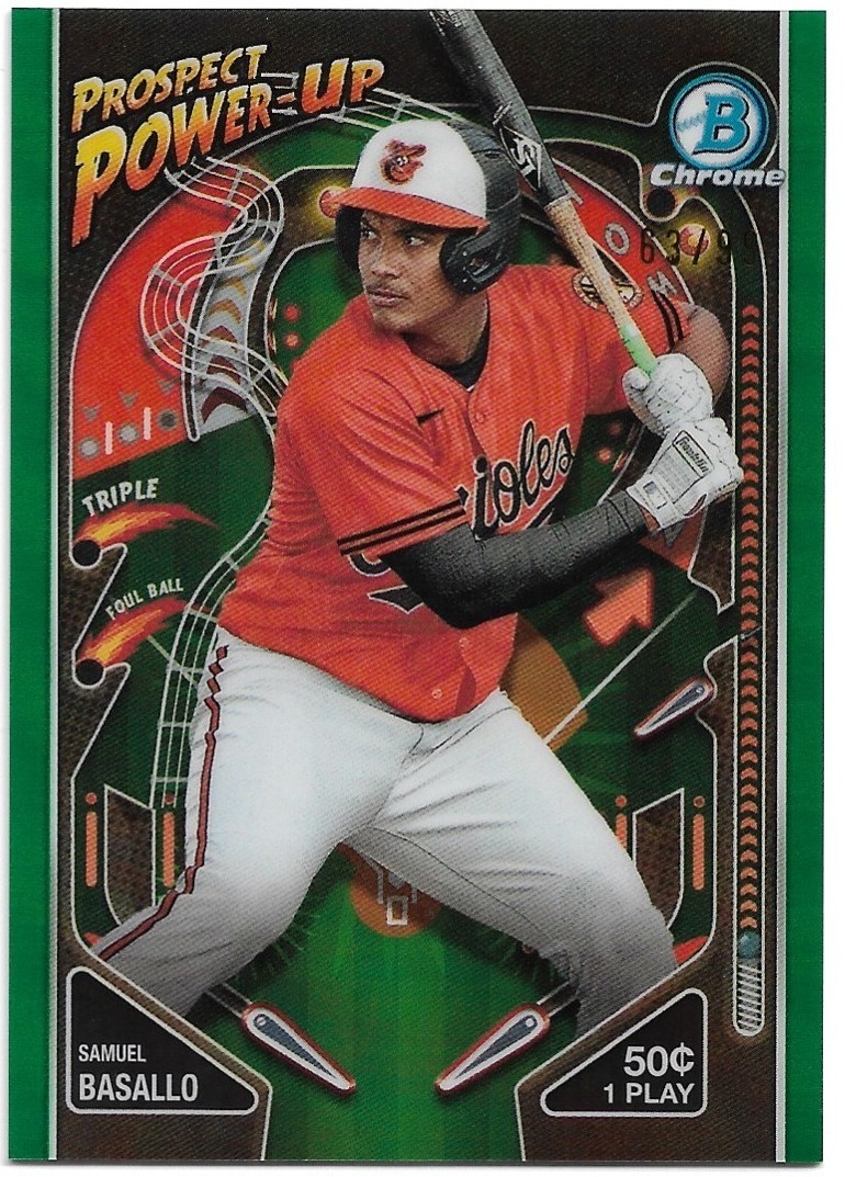 2024 Bowman - Prospect Power-Up Samuel Basallo #PP-8 - Green Refractor /99 (RC)