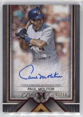 2023 Topps Museum Collection Archival Ruby 3/10 Paul Molitor #AA-PM Auto HOF v9t