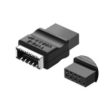 USB 2.0 9-Pin Female to Type-E Female, Motherboard Header Adapter, Converter