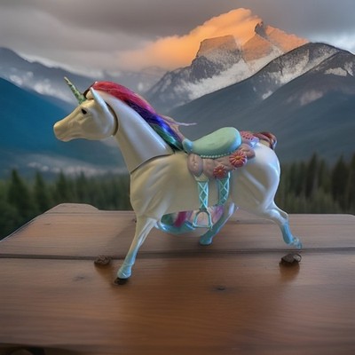 Barbie Sized, Unicorn, Whinnies  And Gallop s When You Bend Down The Head.