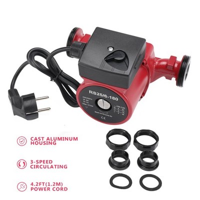 Heizungspumpe Umwälzpumpe 3 Stufe RS25/6-180 Warmwasserpumpe Heizung 220V IP44