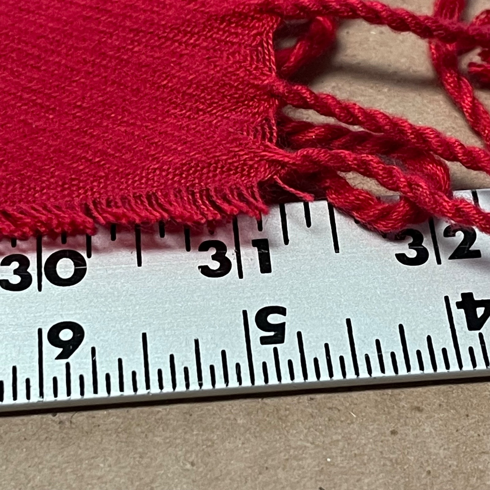 Rectangle Scarf Solid Red Festive Holiday Bright … - image 4