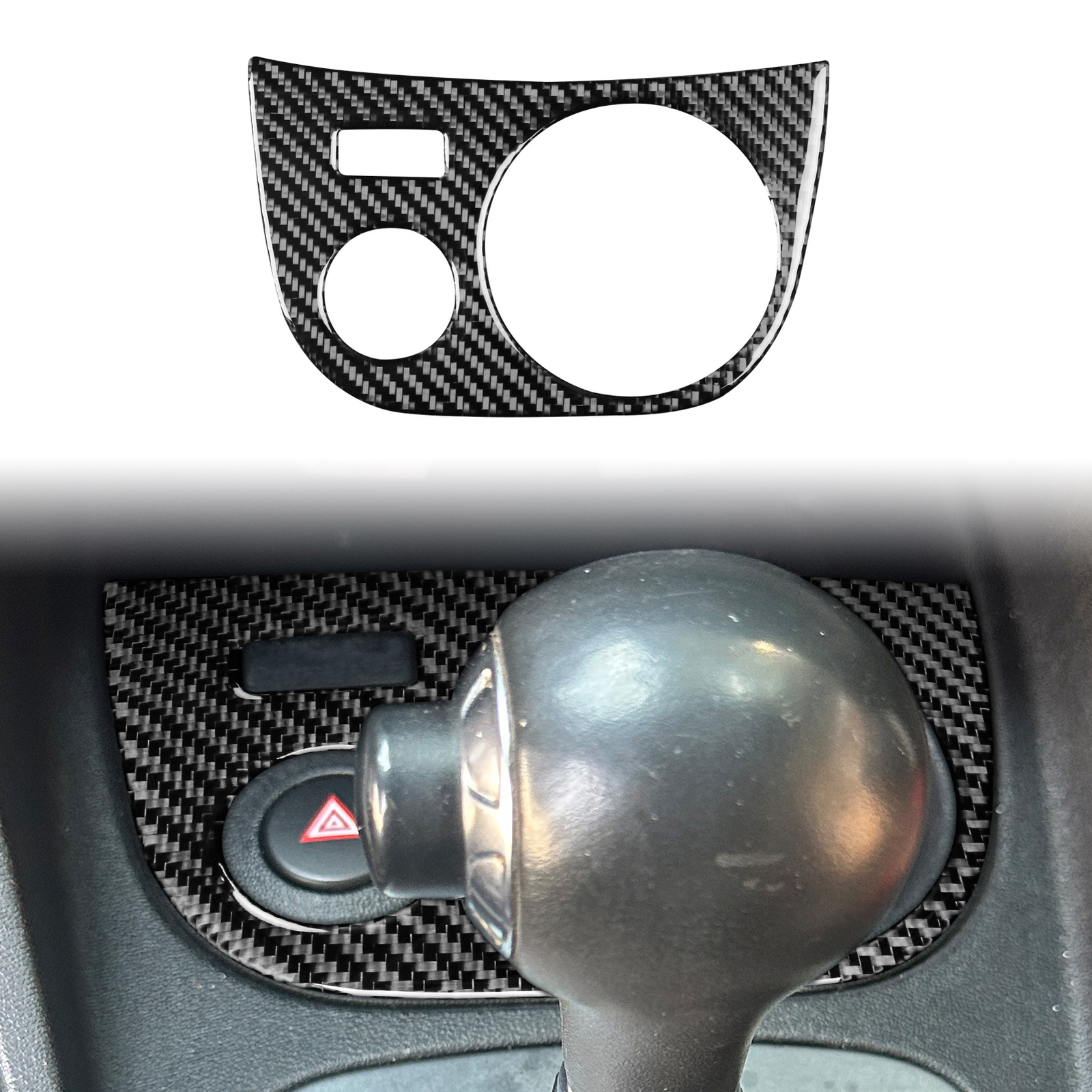 Real Carbon Fiber Cup Holder Trim For Seat Leon 05-12