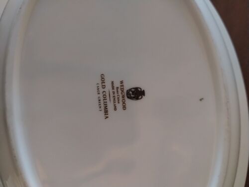 wedgwood china gold columbia oval vegetable dish sage green - Picture 2 of 3