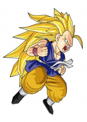 sticker Autocollant enfant manga Goku-GT-SS3