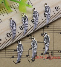 80/160/250pcs retro Jewelry Making DIY angel wings alloy charms pendant 16x5mm