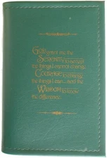 12 Step Book Cover - Meditation Book Cover - Green- MED01