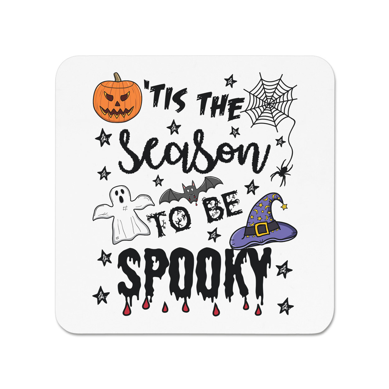 Tis The Season To Be Spooky Halloween Fridge Magnet Ghost Pumpkin Scary Funny