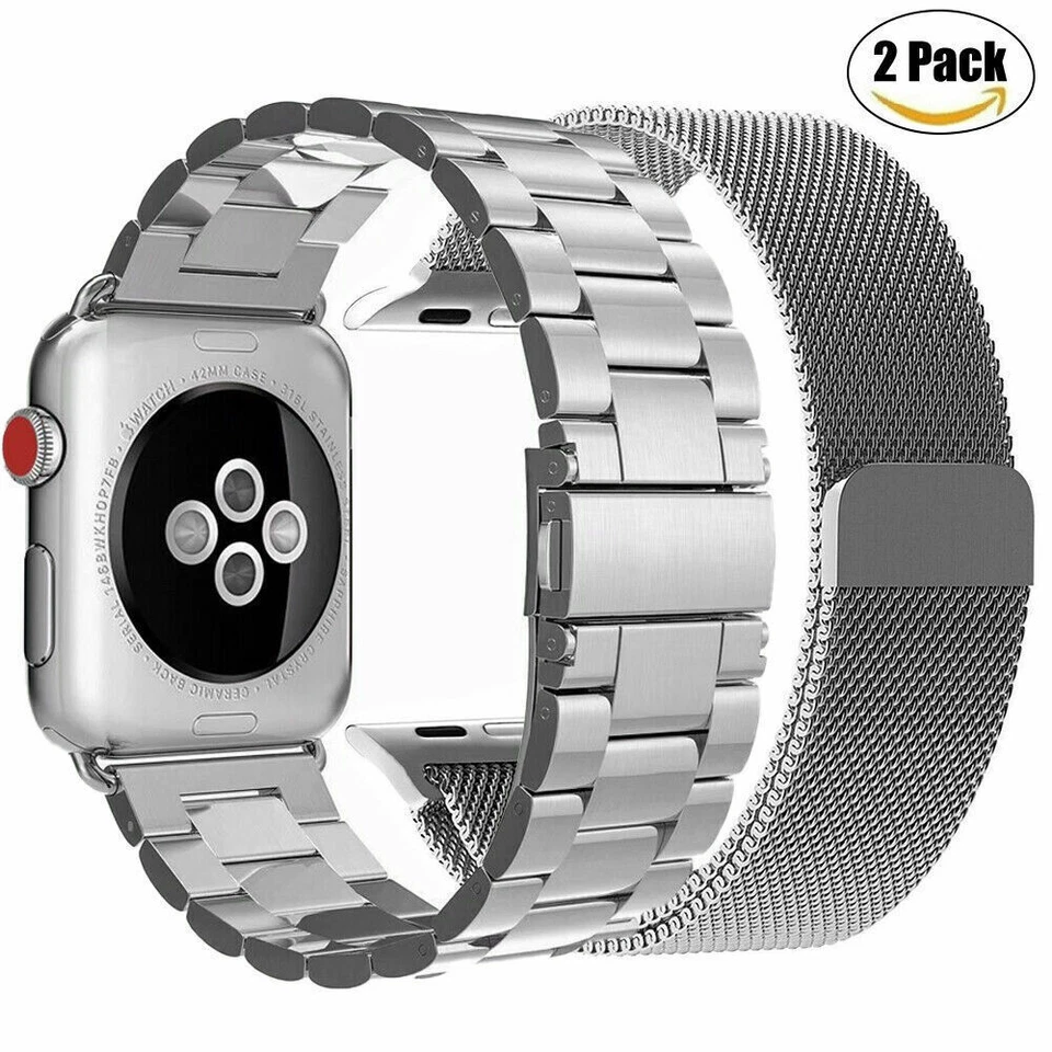 Pulseira de relógio de aço inoxidável 38 41 42 45 para Apple iWatch Series 7 6 SE 5 4 3 2 1 - Imagem 2 de 4