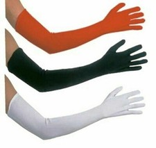 CARNEVALE HALLOWEEN GUANTI LUNGHI LONG GLOVES 45 CM VARI COLORI GUIRCA FYASA