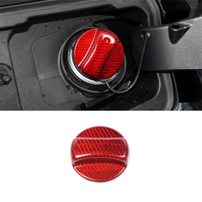 For BMW 3 5 7 X3 X5 X7 F30 F25 F15, Red Real Carbon Fiber Car Gas Fuel Cap Cover