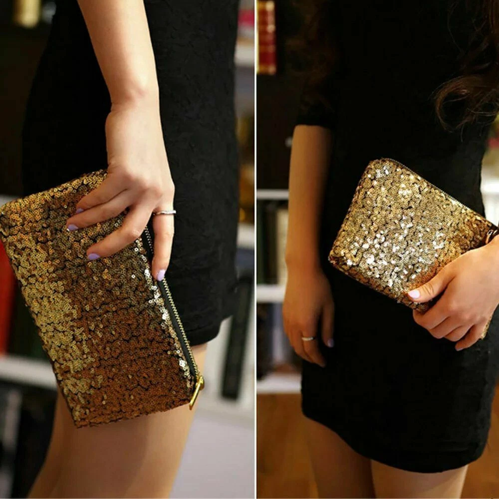 Women's Elegant Evening Bag, Trendy Clutch Party Bag With Chain