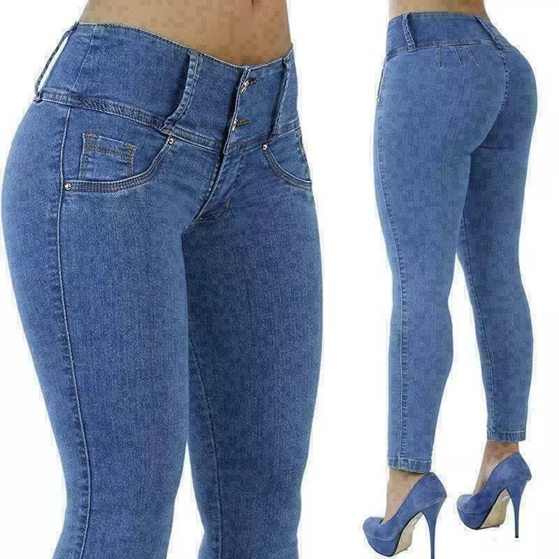 Pantalones Jeans Vaqueros De Mezclilla Colombianos Levanta Cola