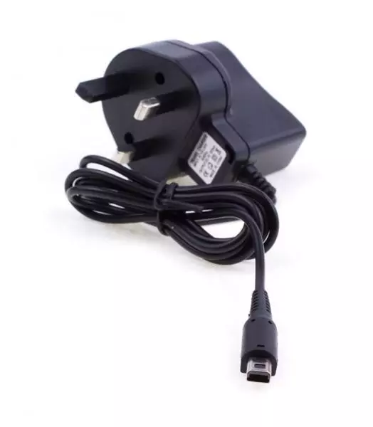 NEON Mains charger for Nintendo DSI XL / DSI / 3DS (US 2-pin plug)