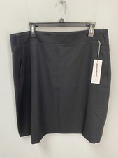 Liz Claiborne Black Pencil Skirt w/ Pockets Lined Women's Size 16