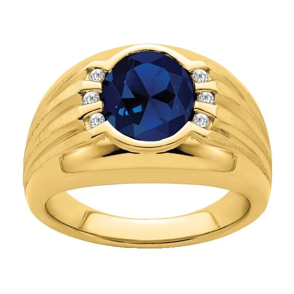 Sapphire Yellow Gold 10k Jewelry for Men
