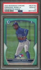 BB - 2023 Bowman Chrome - Aqua  - #BCP163 - Enmanuel Bonilla - PSA 10