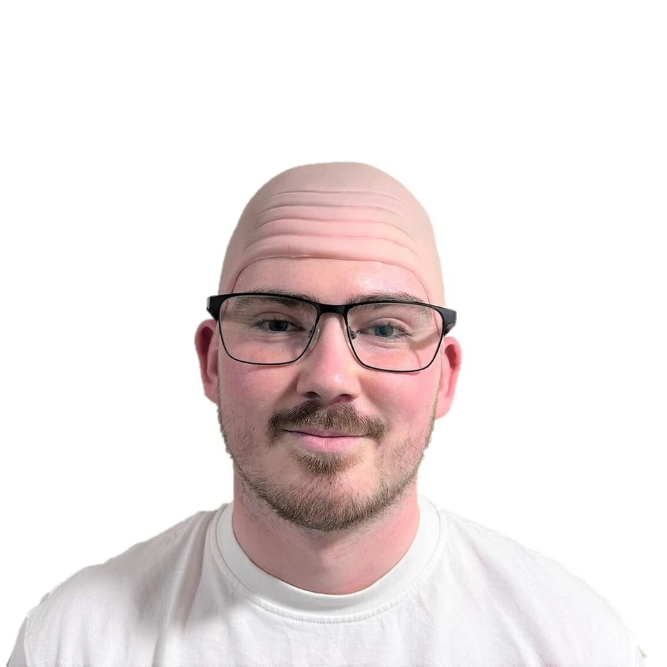 STYLEX PARTY Glatze Kostüm Halloween Kostüm Party lustig fleischfarben Kopf