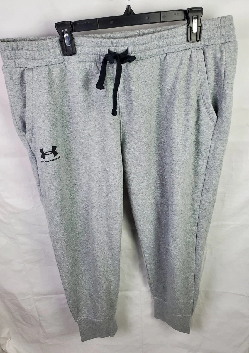 Under Armour UA Rival Fleece | Grey eBay Pockets 2XL Joggers 1356416 Women\'s