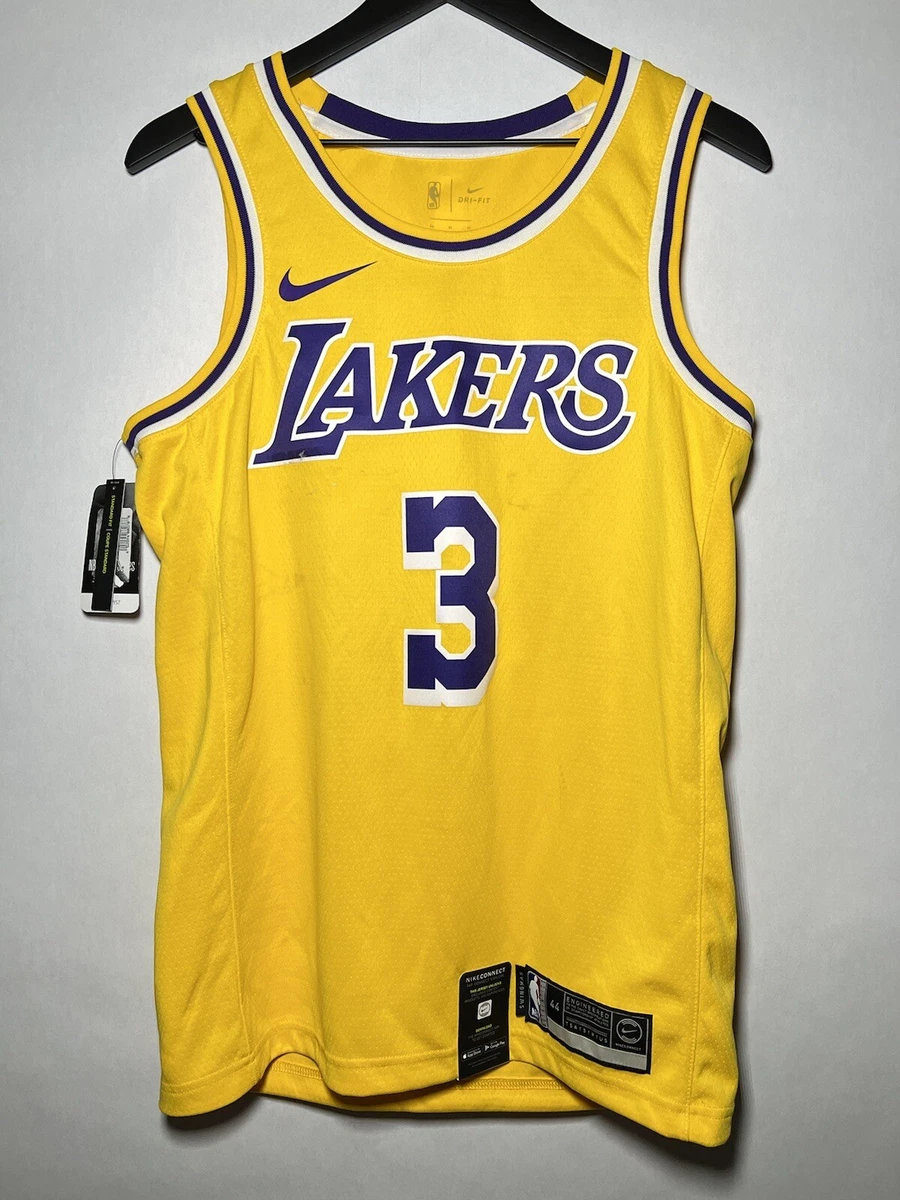 Nike Men's Los Angeles Lakers Anthony Davis #3 White Dri-FIT