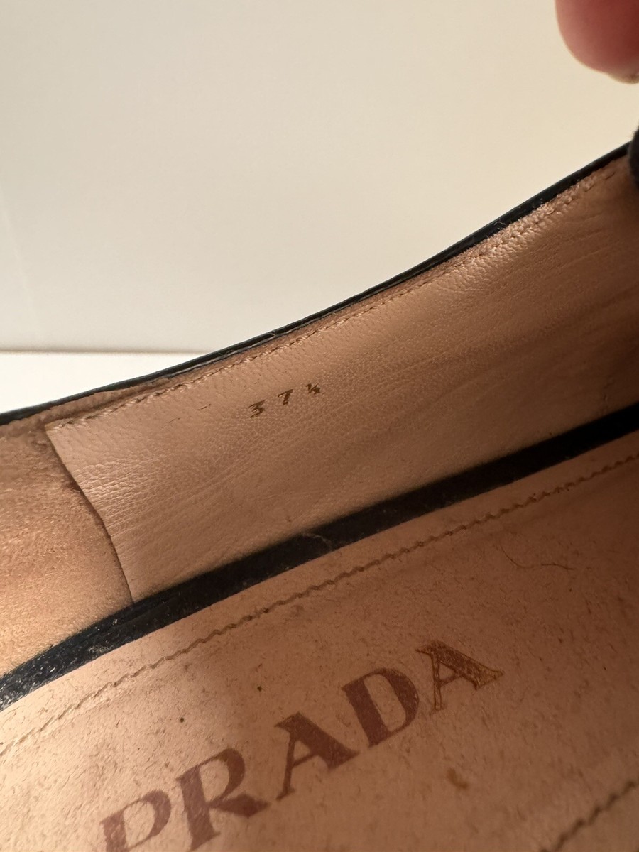 PRADA Women Blue Patent Leather Laced Shoes Oxford 37.5 | eBay