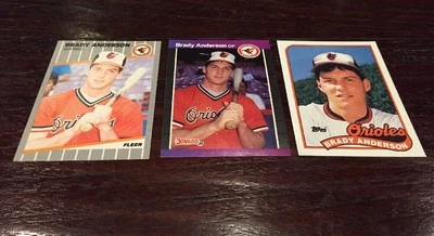1989 Fleer Glossy Brady Anderson #606 Rookie Baltimore Orioles Plus 2 Mehr - Bild 1 von 4