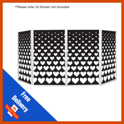 Equinox DJ Screen Herz Design Lycra für faltbaren Bildschirm Disco Ständer (4er-Pack)