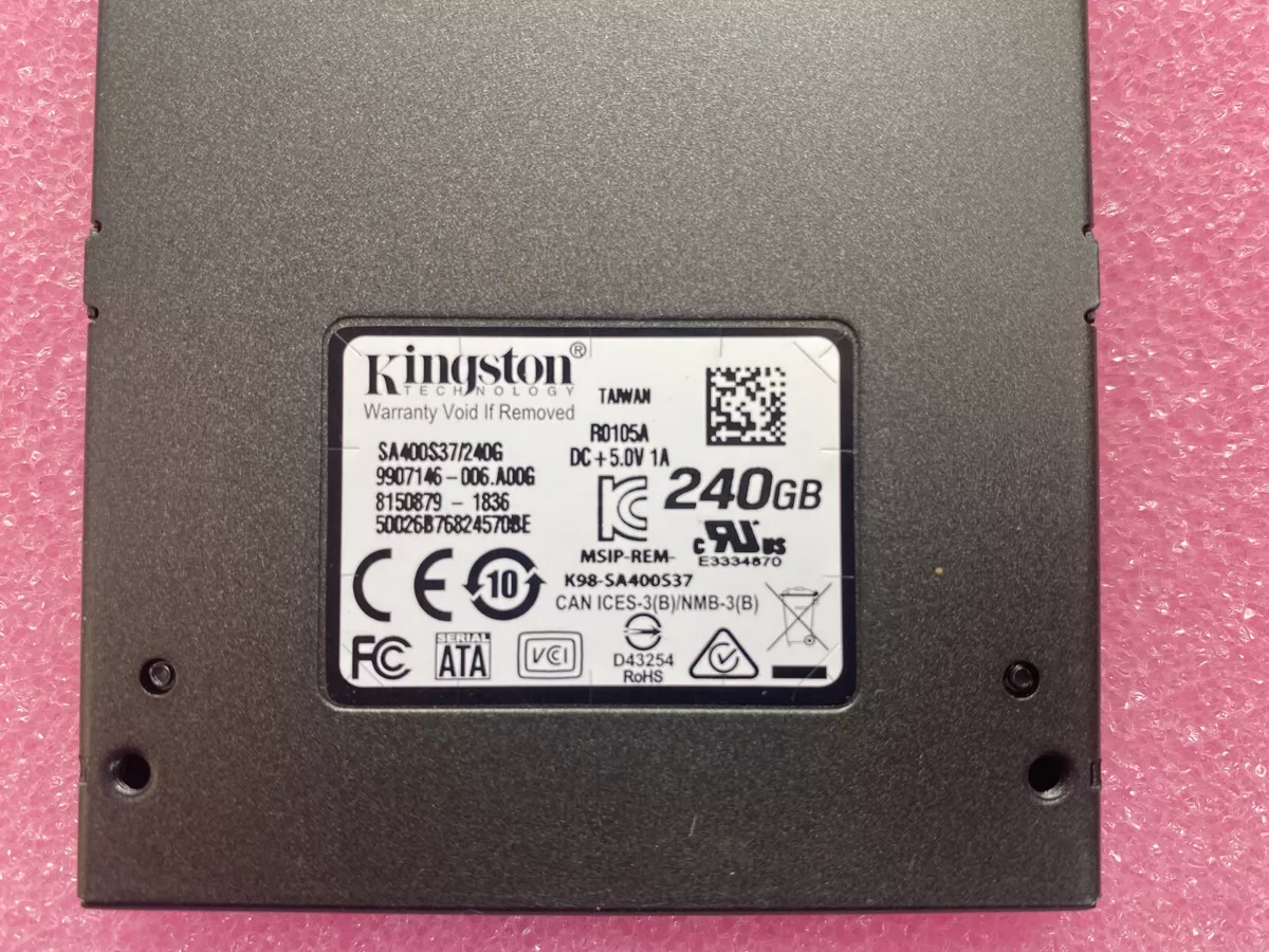 Kingston 240GB SSD SATA III 2.5” SA400S37/240G Solid State Drive A400